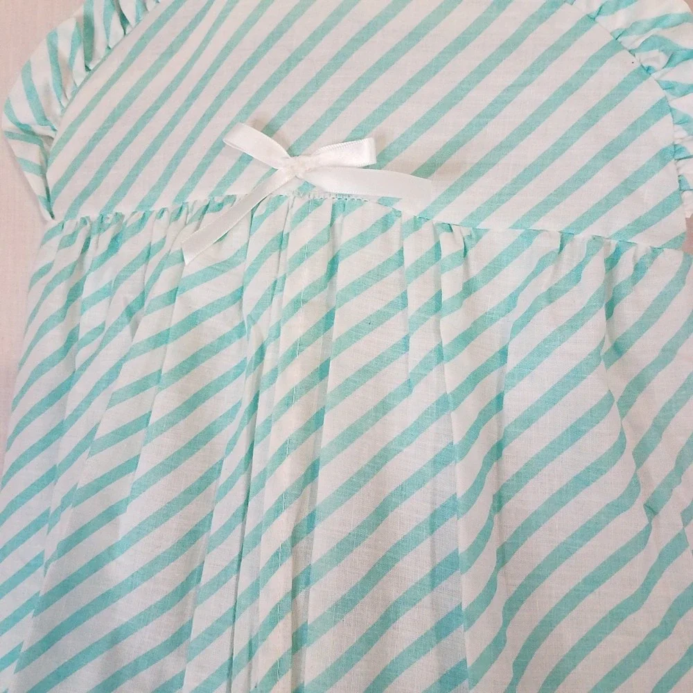 Vintage 1970's Diaper Nappy Stacker hanger Blue White Stripped